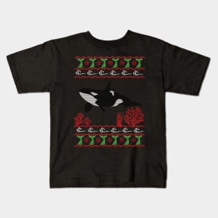 Killer Whale Ugly Sweater Kids T-Shirt